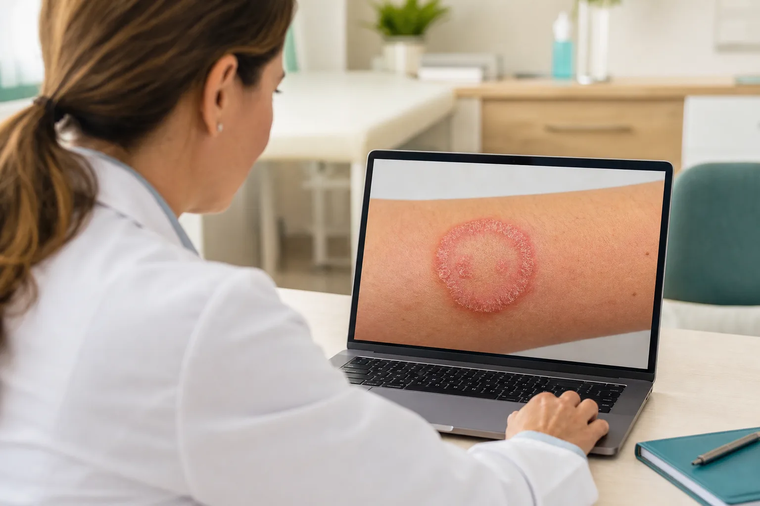Dermatologas nuotoliniu būdu vertina grybelinės odos infekcijos atvejį